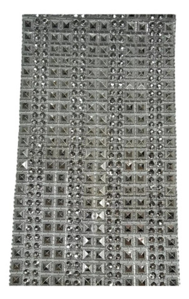 Faja Malla Falso Strass, 12cm Ancho. Dorado O Plateado 1