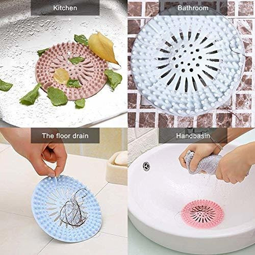 Pack De 5 Tapones De Silicona Para Desagüe De Ducha Antipel 1