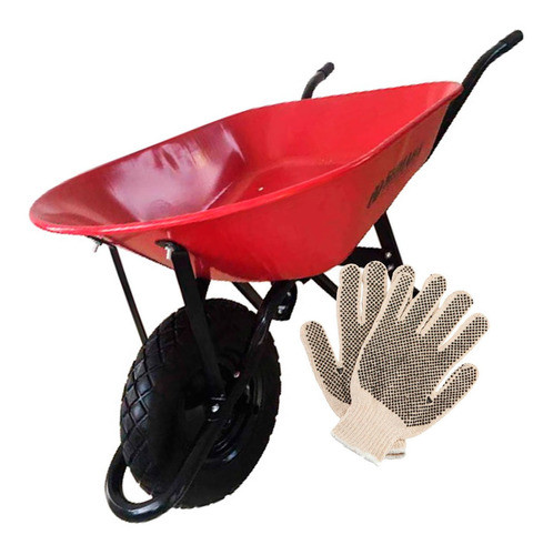 Carretilla De Mano Shimaha 85lts + Guantes G P 0
