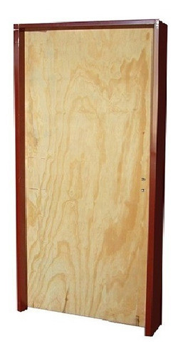 Puerta Placa Pino Para Drywall Marco Metálico  Chapa 18 Izq 1