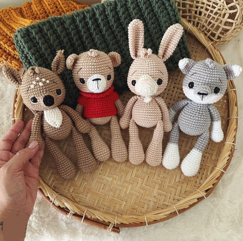 Patrones Amigurumis. Animales Del Bosque. X4. Portugués. 0