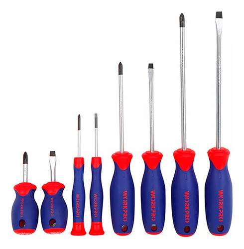 Juego De Destornilladores 8 Piezas Workpro Wp200505 0