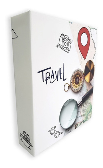 Álbum Para 200 Fotos 10x15 Fichário Frete Grátis Mod. Viagem 0