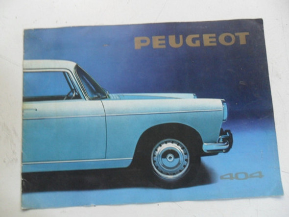 Peugeot 404 Original Folleto Catalogo No Manual Antiguo 0 Peugeot 404 Original Folleto Catalogo No Manual Antiguo 0