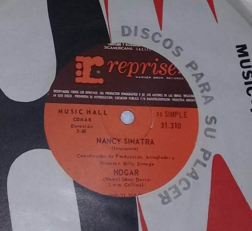 Nancy Sinatra - El Baterista / Hogar Vinilo Simple 7  /kktus 0
