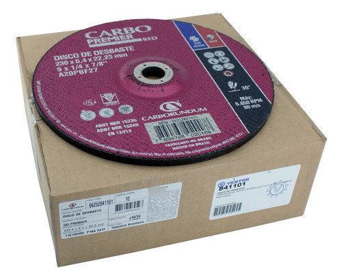 Discos De Desbaste Centro Deprimido 229 X 6,4x22mm X 10u 0