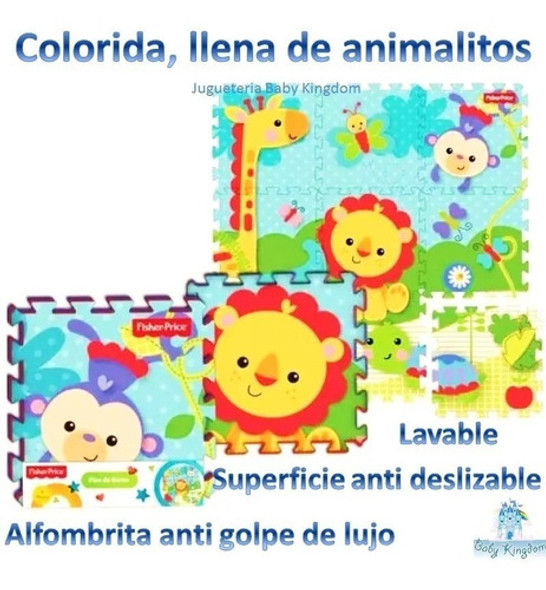 Alfombra Piso Antigolpes Bebé Manta Goma Fisher Price Gateo 1