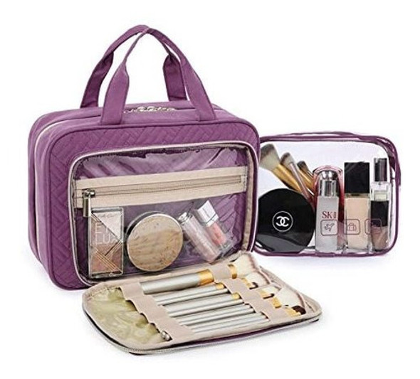 Neceser Bolsa Organizador Cosmeticos Viaje Large Violeta 1