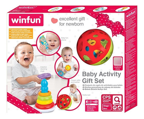Set De Actividades Apilable Sonajero Luz Sonido Bebés Winfun 1