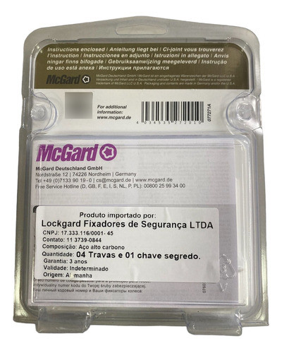 Antifurto Parafuso Lob Allen Roda Mcgard Vw T-cross Taos 1
