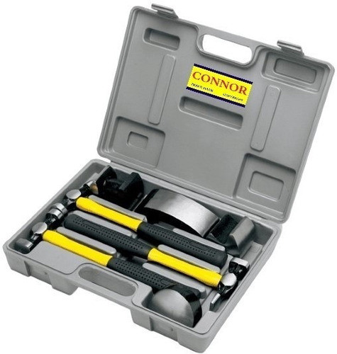 Kit Set Chapista 7 Pz Acero Forj 4 Aguant 3 Martillos Connor 0
