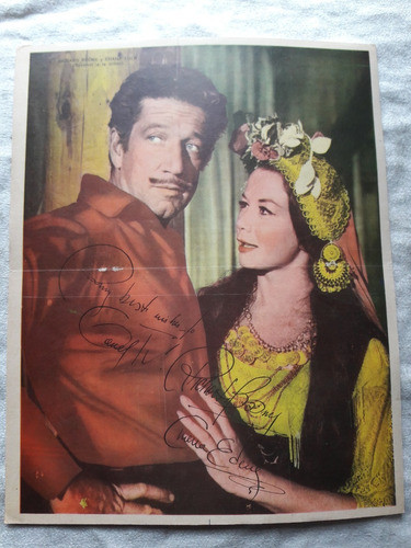 Antiguo Poster Revista Canal Tv  Richard Boone Y Chana Eden 0
