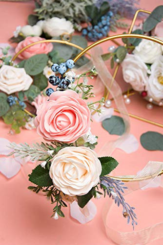 40 Piezas De Flores Artificiales Rosas Rosas Falsas De Tacto 1