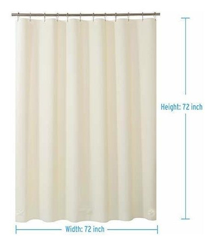 Forro De Plastico Para Cortina De Ducha 72x72 Pulgadas Beige 1