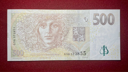 Billete 500 Korun Republica Checa 2009 Pick 24 Bg 1