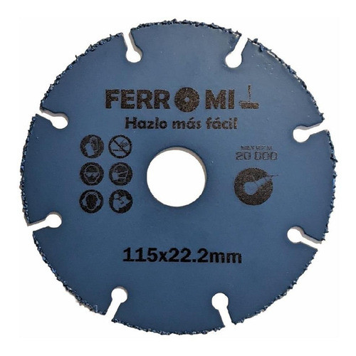 Disco Corte Amoladora P. Madera 115 Mm Tungsteno - No Tranca 0