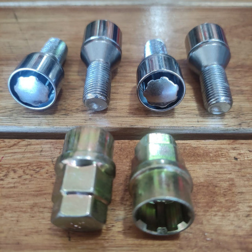 Kit Bulón Antirrobo Cromado Renault Master Hasta 2012 14mm 1
