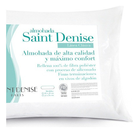 Almohada Clasica Soft Relleno Siliconado Saint Denise 70x50 1