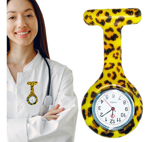 Relógio Lapela Enfermagem Bolso Profissionais Saúde Oncinha 0