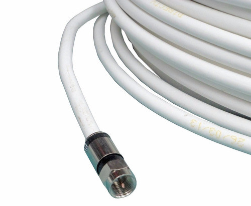Cable Coaxil 40mts Armado Rg6 C/ Conector Compresion Enbolsa 1
