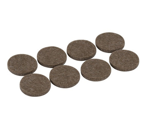 Feltro Protetor Redondo Marrom 25mm Standers 8 Peças 0