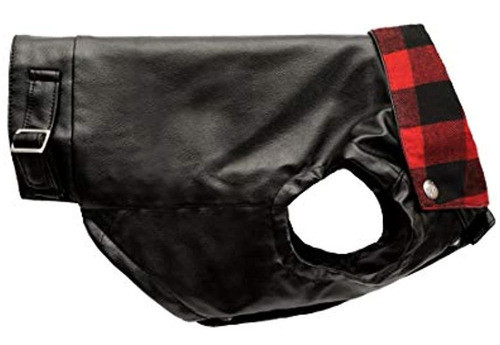 United Pups Cool Pups Chaqueta De Chaleco De Cuero A Cuadros 1