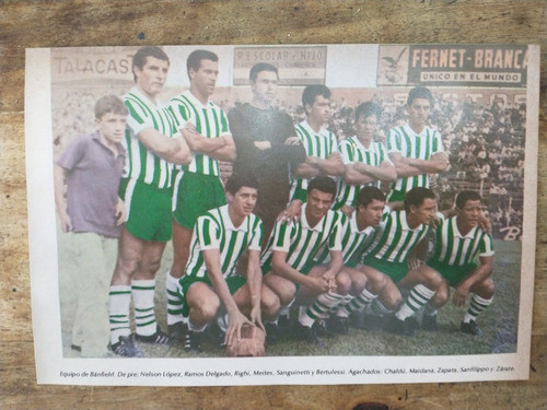 Recorte Banfield Equipo Metropolitano 1967 López Delgado 0