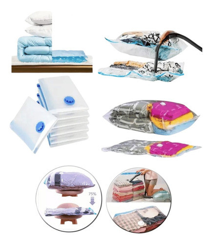 Kit 4 Saco A Vácuo Grande Guardar Roupa Edredom Viagem 60x80 0
