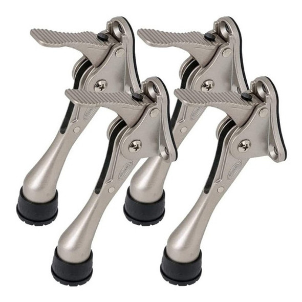 4 Topes Para Puerta De Un Solo Toque Altura Ajustable Niquel 0