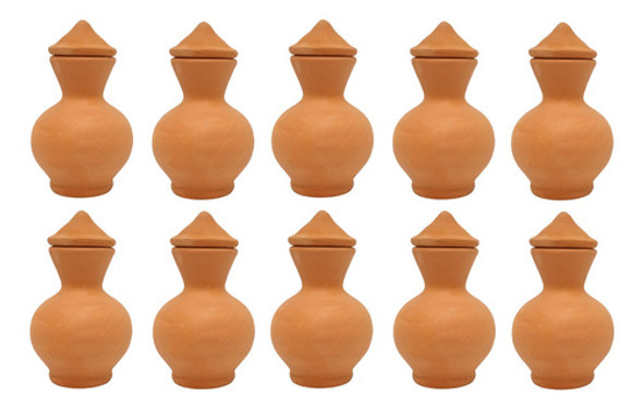 10 Mini Moringas Barro Decoração Enfeite Lembrancinha 100ml 0