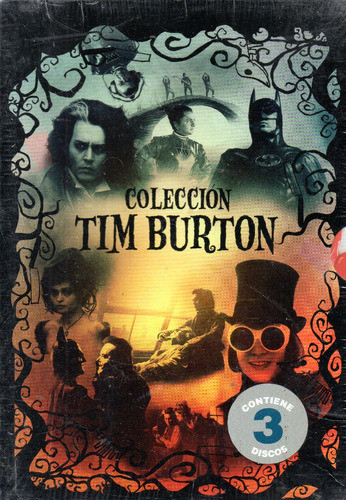 Colección Tim Burton (box Set 3 Dvd) - Orig. Cerrado - Mcbmi 0
