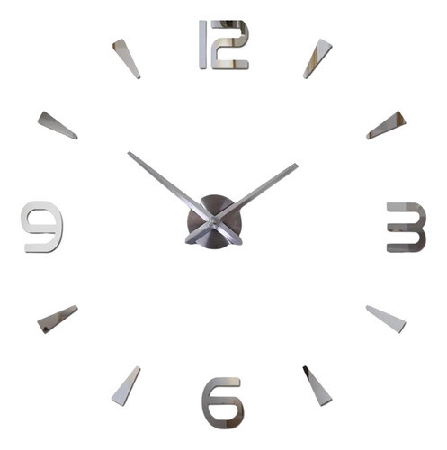 Exclusivo Reloj De Pared Gigante Con Frente Plateado 0