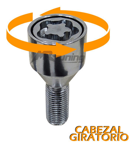 Juego Antirrobos Giratorias Peugeot 206 207 208 Llanta Chapa 1