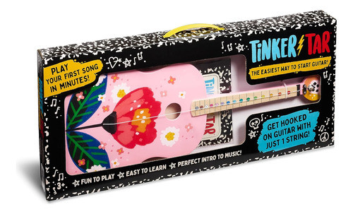 Guitarra Acústica Rosa Para Niños, Fácil De Aprender 1
