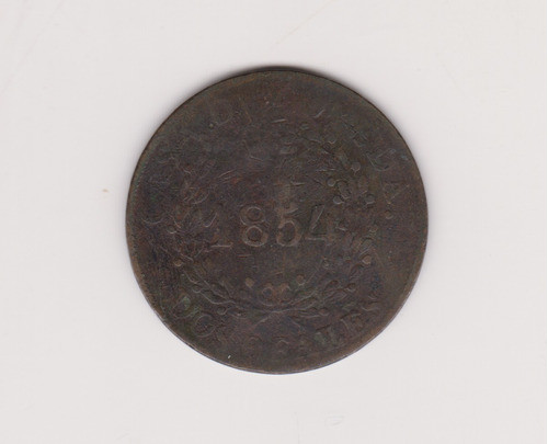 Moneda Argentina Bs As 2 Reales Año 1854 J/19.3.1 Bueno+ 1
