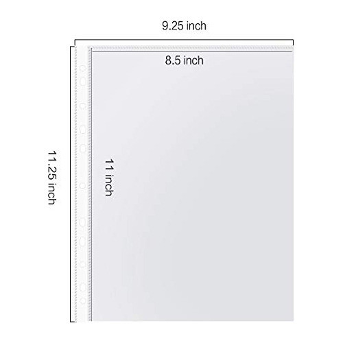 Protectores Hojas Paquete 500 Protectores Página Plástico Re 1