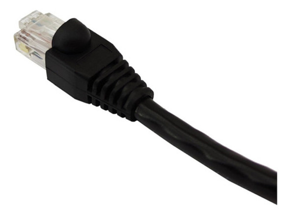 Kit 5 Un Cabo De Rede 3m Cat6 Furukawa Rj45 Preto Gigabit 0