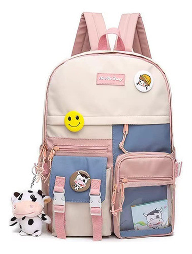 Mochila Feminina Kawaii S Rosa School College 0