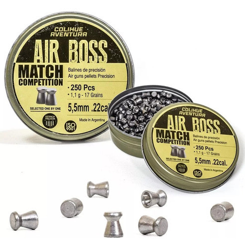 Balines Apolo Air Boss Match Competition 5,5mm - 17gr X 250u 0
