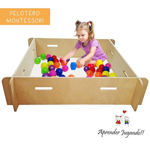 Pelotero Montessori Encastrable 1mtsx1mts-listo Para Pintar 1