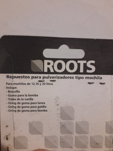 Repuesto Pulverizadores Mochila De 12 16 Y 20 Litros Roots 1