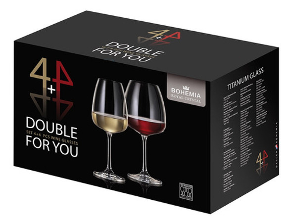Set X 8 Bohemia Crystal Copa Vino 4x480ml 4x680ml 0 Set X 8 Bohemia Crystal Copa Vino 4x480ml 4x680ml 0