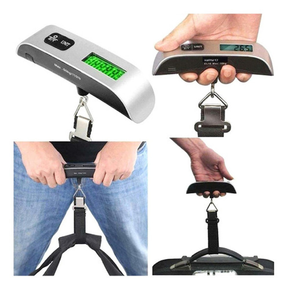 Balanza Digital Portátil Para Viaje Valijas Max 50 Kg A Pila 0