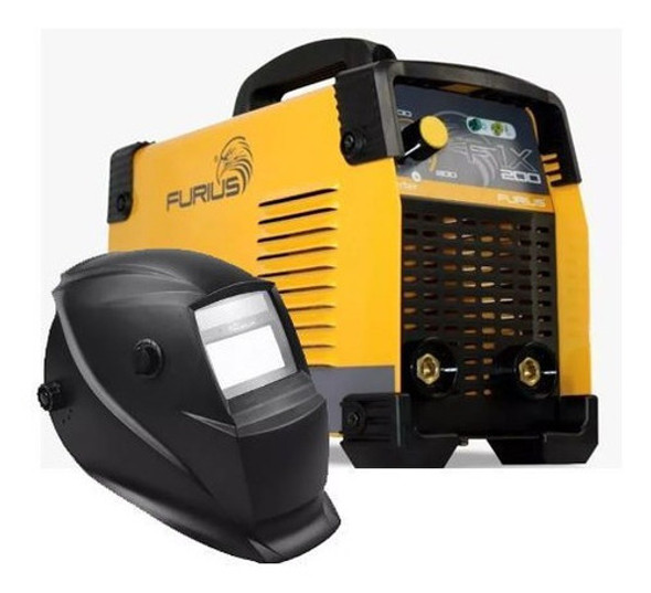 Soldadora Inverter 200 Amp Furius Pro + Careta Fotosensible 0