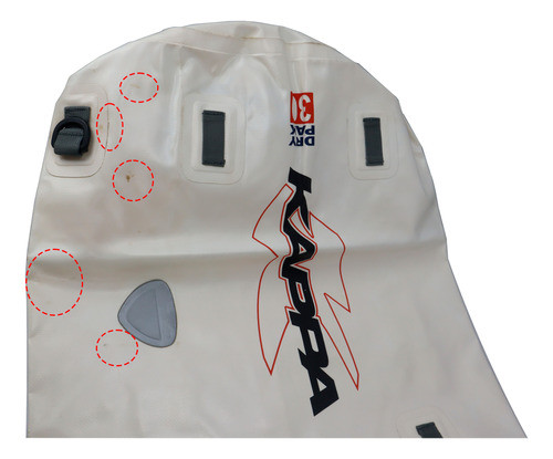 Bolso Trasero 30 Litros Impermeable Para Moto Con Detalles 1