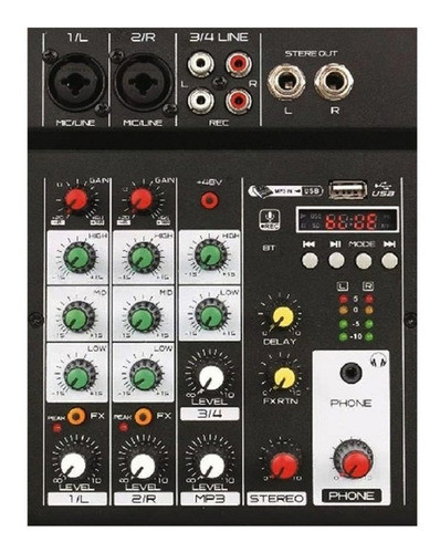 Consola Mixer Ross M4u Bluetooth Usb 4 Canales 0