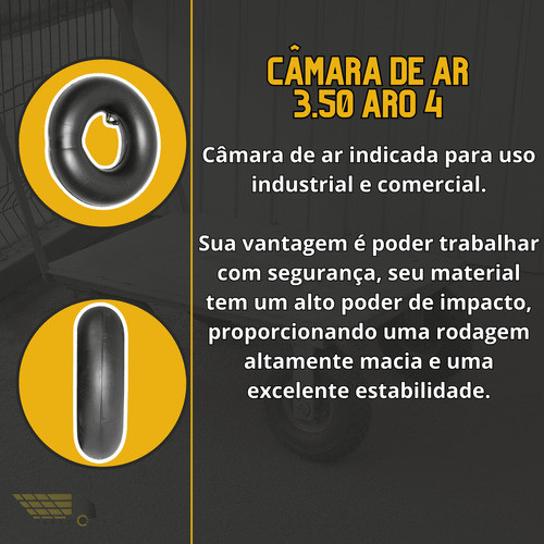Camera De Ar Para Peneu De Carrinho De Mão 3.50-4 1