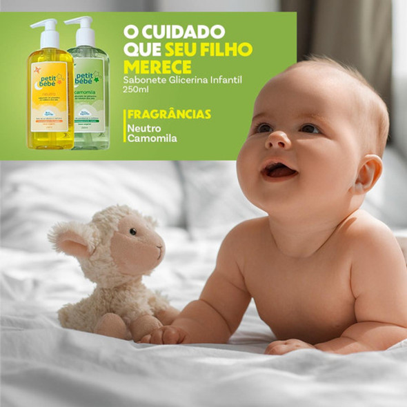 Sabonete Líquido Infantil Glicerina Petit Bebe Kit 3x250ml 1 Sabonete Líquido Infantil Glicerina Petit Bebe Kit 3x250ml 1