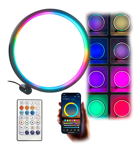 Aro Rgb Sobremesa Portatil Inalambrico Celular Calidad Atrix 0