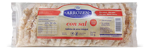 Galletas De Arroz Integral Con Sal Sin Gluten Arrozen 55g X3 0